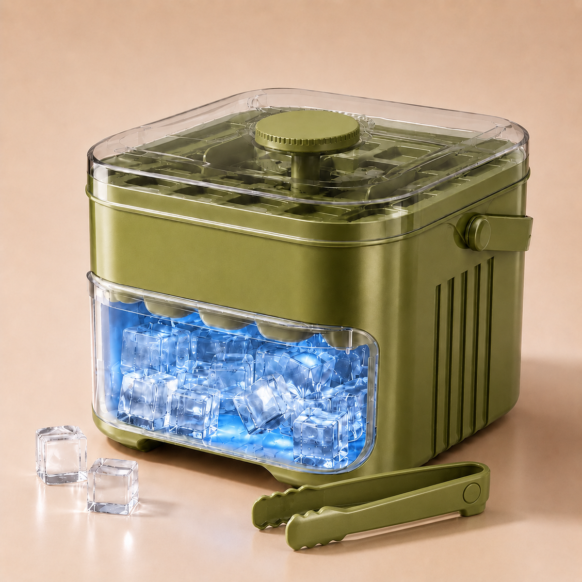 🧊 Nectavira® 2-in-1 ijsblokjesvorm met opbergbak