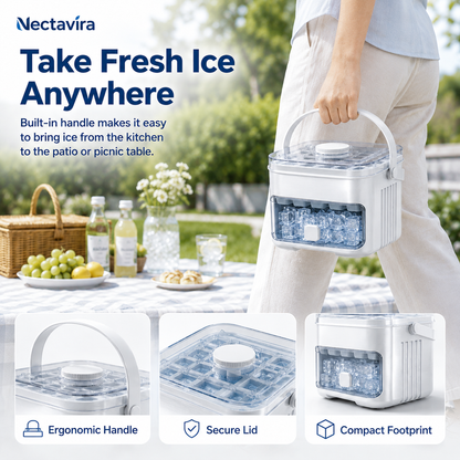 🧊 Nectavira® 2-in-1 ijsblokjesvorm met opbergbak