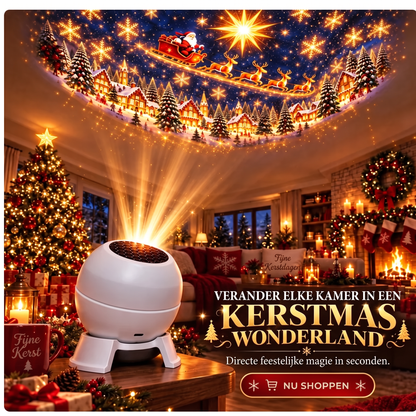 🍁🎄Draaibare kerstlichtprojector – 8 feestelijke motieven
