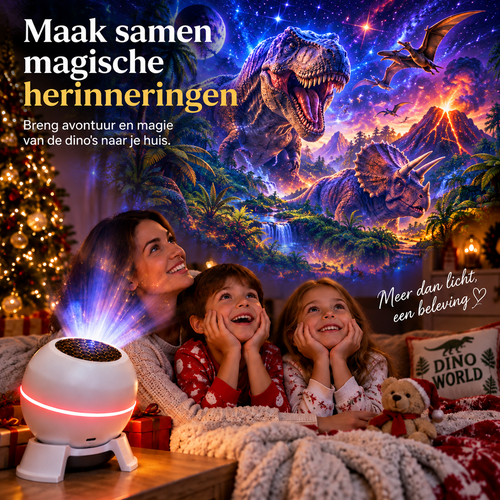🦖🦕Draaibare kerstlichtprojector – 8 feestelijke motieven